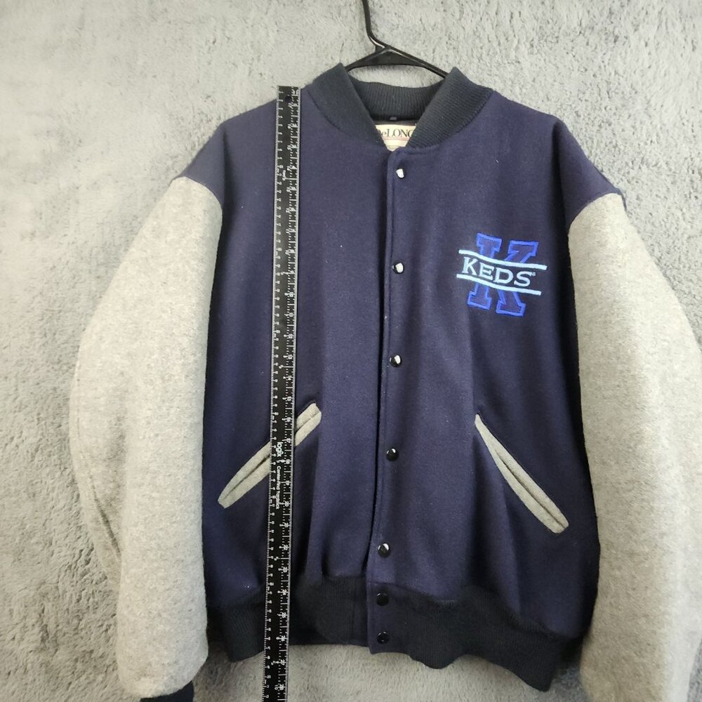 Vintage Bomber Varsity Jacket Men's Large Two Toned Wool 90's Quilted Gorpcore - Picture 7 of 14